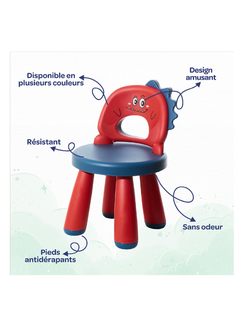 Chaise enfant DINO | SUPERBE BEBE Rouge - Kiabi
