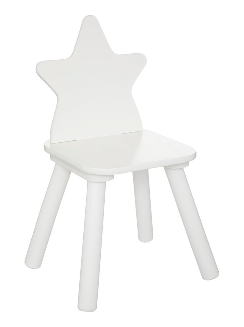 Chaise enfant dossier étoile Blanc - Kiabi