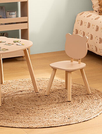 Chaise enfant dossier ourson