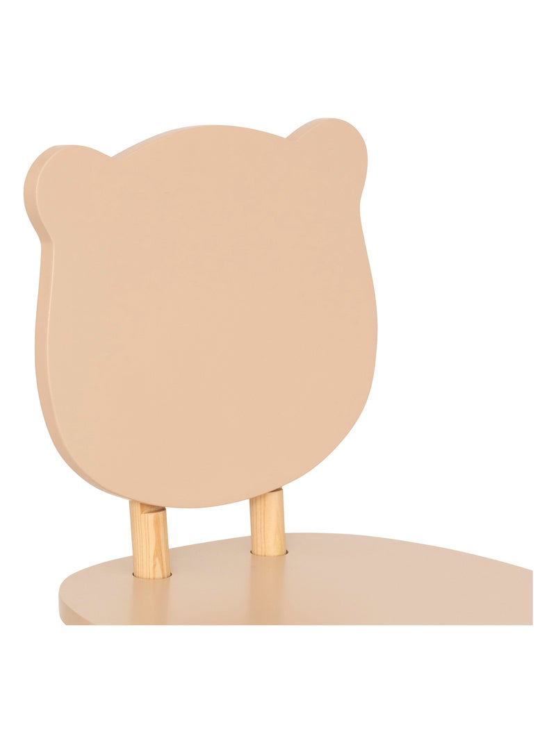 Chaise enfant dossier ourson Marron clair - Kiabi