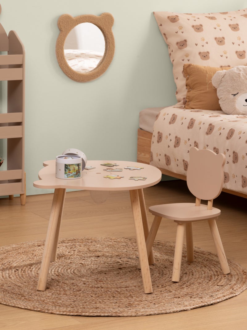 Chaise enfant dossier ourson Marron clair - Kiabi