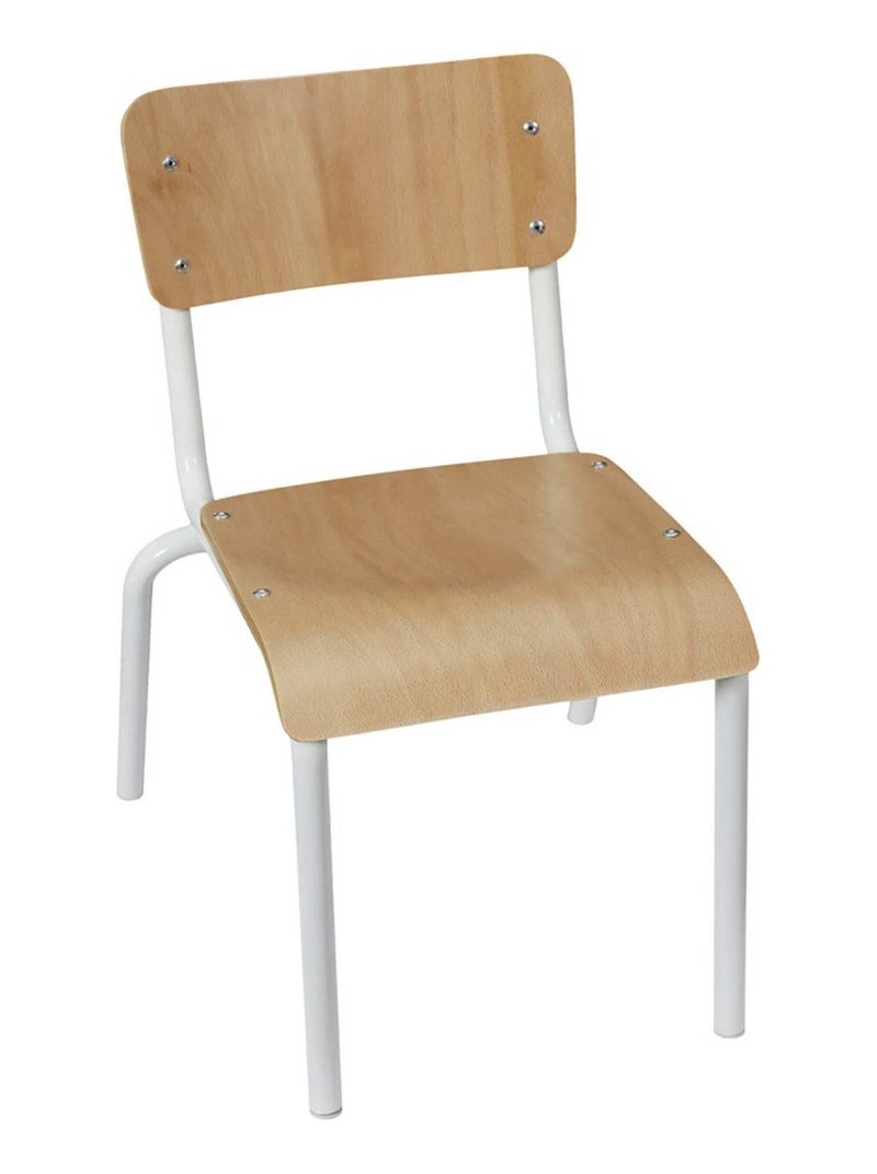 Chaise enfant écolier blanc Blanc - Kiabi