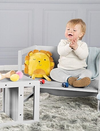 Chaise enfant en bois convertible en tabouret - 3 Hauteurs d'assise 'Roba'