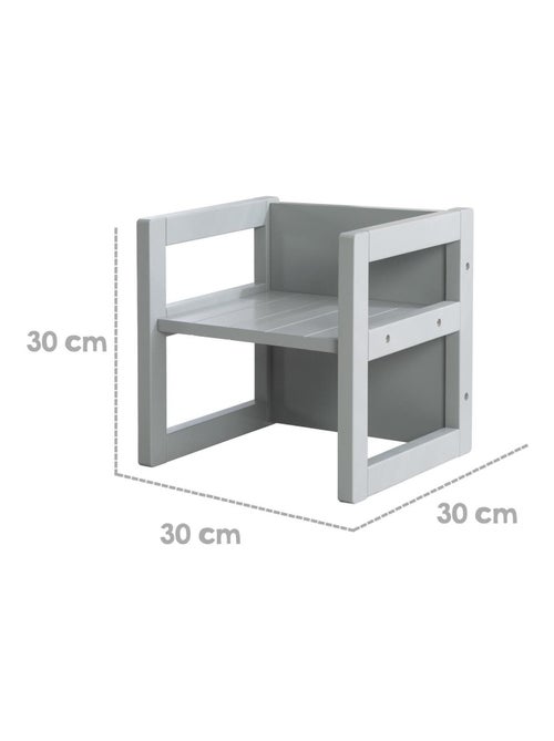 Chaise enfant en bois convertible en tabouret - 3 Hauteurs d'assise 'Roba' - Kiabi