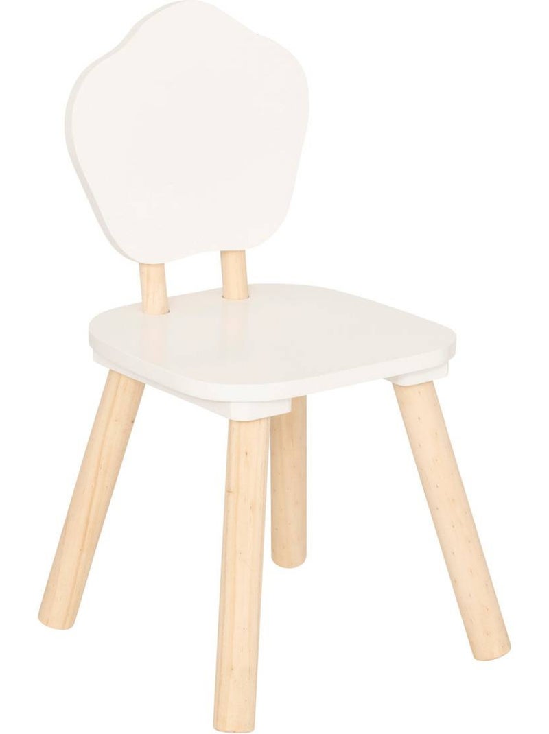 Chaise enfant en bois douceur Blanc - Kiabi