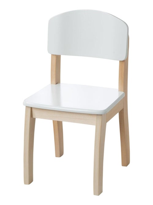 Chaise enfant en bois laqué blanc - de 2 à 10 ans 'Roba' - Kiabi