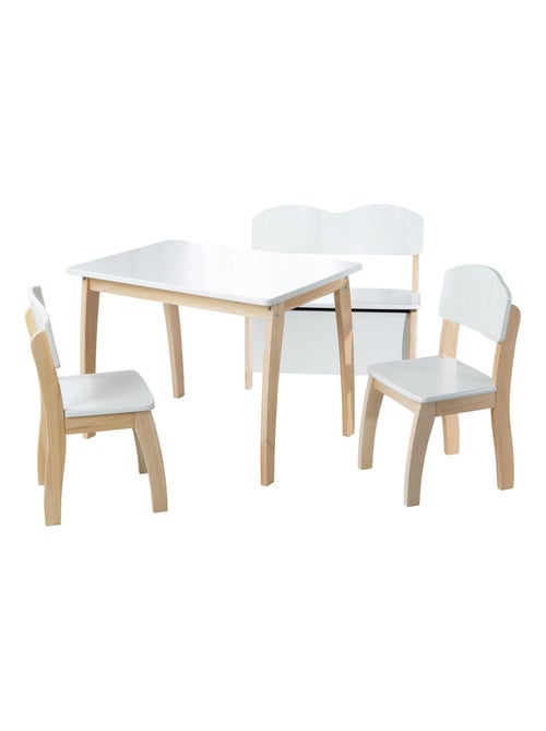 Chaise enfant en bois laqué blanc - de 2 à 10 ans 'Roba' - Kiabi