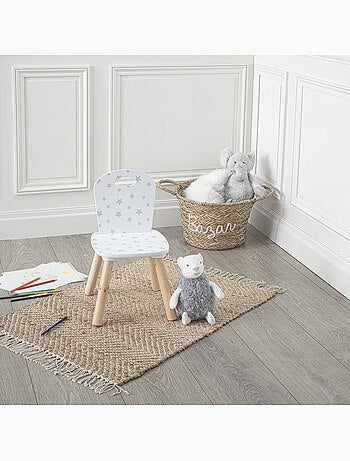Chaise enfant en bois motif nuage douceur