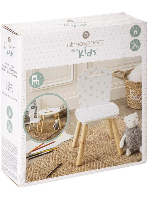 Chaise enfant en bois motif nuage douceur - Kiabi