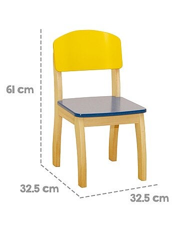 Chaise enfant en bois multicolore - de 2 à 10 ans 'Roba'