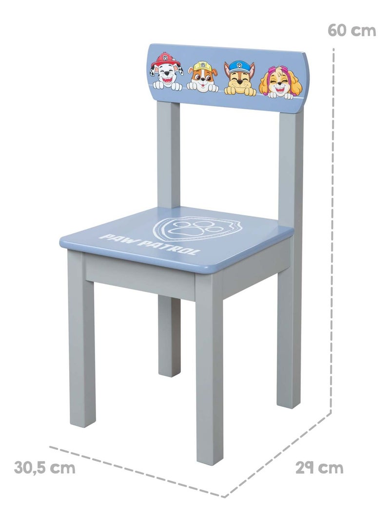 Chaise enfant en bois  Pat'Patrouille - ROBA Bleu Gris - Kiabi