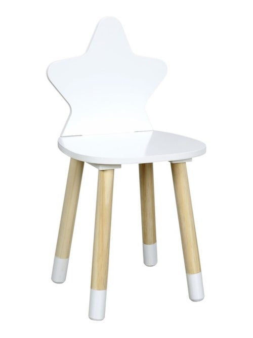 Chaise enfant étoile coloris blanc - Kiabi