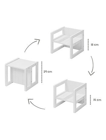 Chaise enfant évolutive et réversible en bois - ROBA
