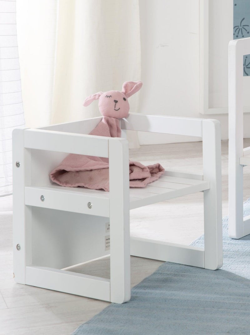 Chaise enfant évolutive et réversible en bois - ROBA Blanc - Kiabi