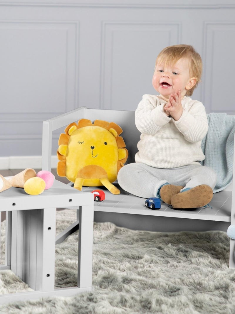 Chaise enfant évolutive et réversible en bois - ROBA Gris - Kiabi