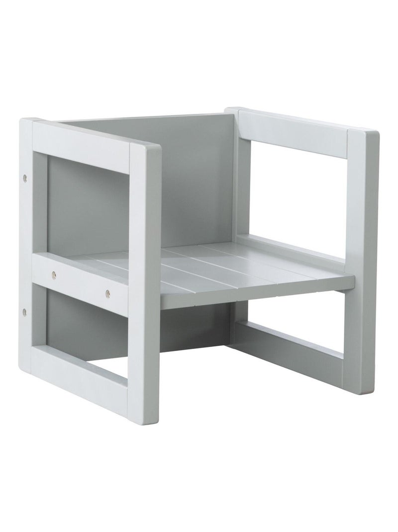 Chaise enfant évolutive et réversible en bois - ROBA Gris - Kiabi
