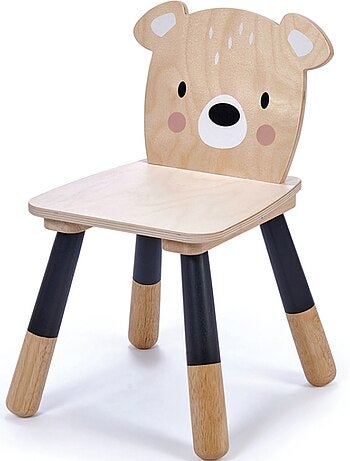 Chaise enfant ours en bois