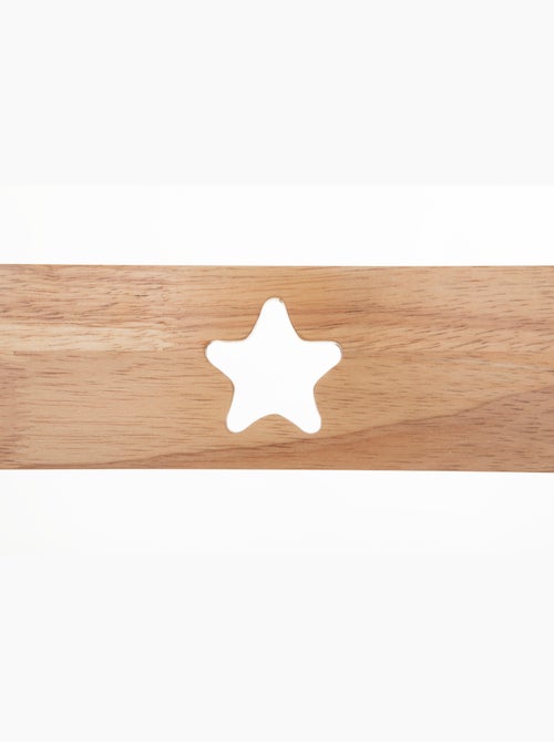 Chaise enfant pliante en bois hévéa dossier étoile SALY - Kiabi