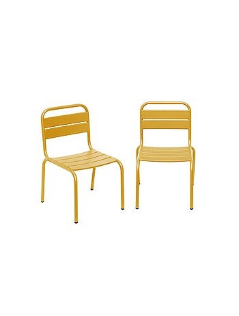 Chaise enfant, salon de jardin enfant métal (lot de 2) Kristoff