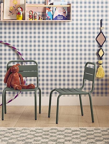 Chaise enfant, salon de jardin enfant métal (lot de 2) Kristoff