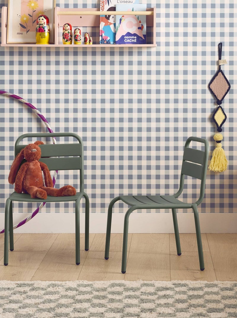 Chaise enfant, salon de jardin enfant métal (lot de 2) Kristoff Kaki - Kiabi