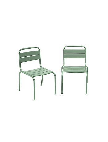 Chaise enfant, salon de jardin enfant métal (lot de 2) Kristoff