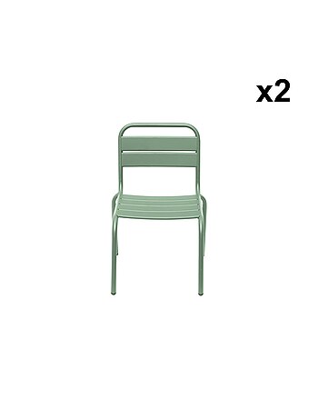 Chaise enfant, salon de jardin enfant métal (lot de 2) Kristoff