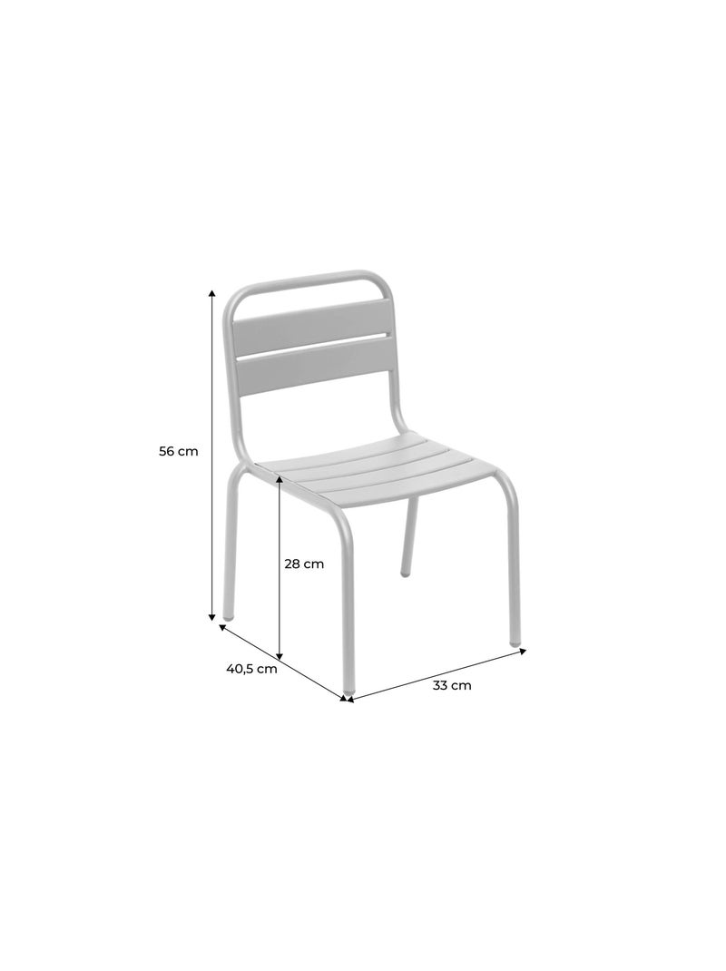 Chaise enfant, salon de jardin enfant métal (lot de 2) Kristoff Vert clair - Kiabi
