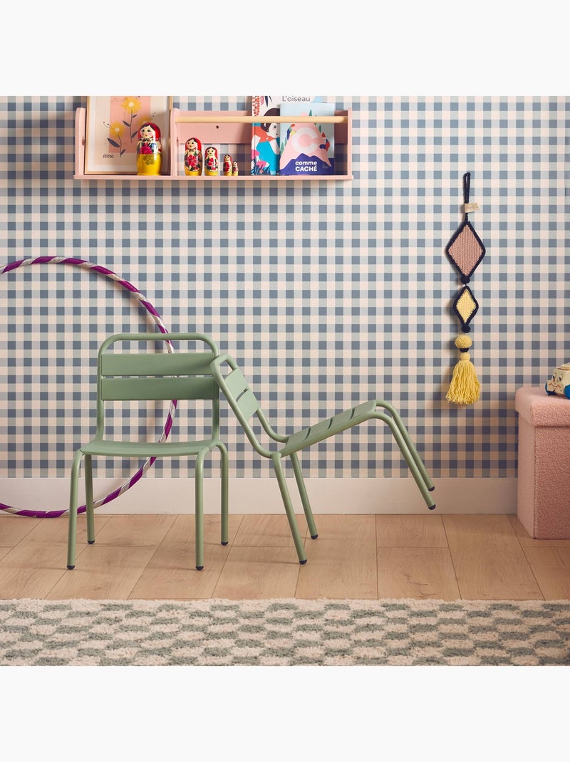 Chaise enfant, salon de jardin enfant métal (lot de 2) Kristoff Vert clair - Kiabi