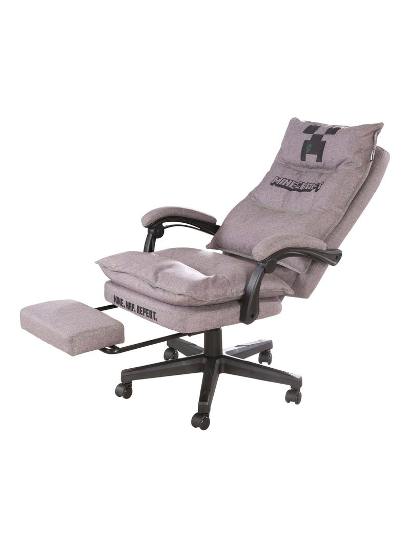 Chaise gaming 360° réglable en hauteur 'Minecraft' ROBA Gris Noir - Kiabi