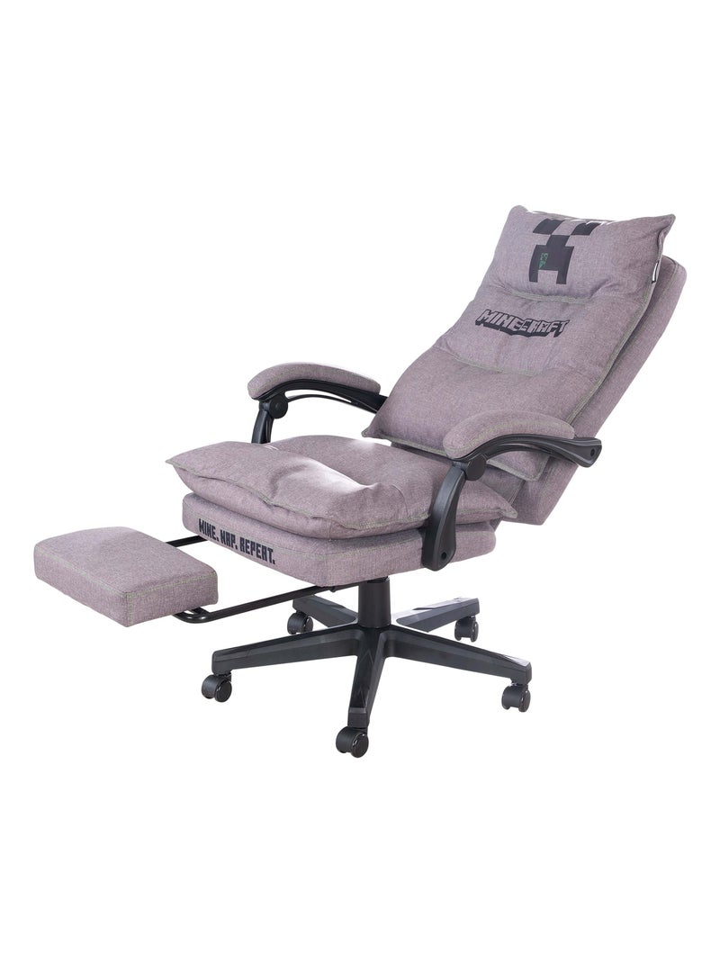 Chaise gaming 360° réglable en hauteur 'Minecraft' ROBA Gris Noir - Kiabi