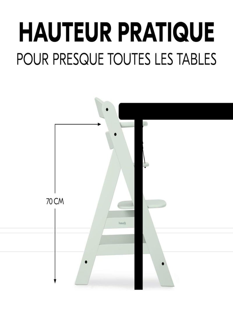Chaise haute - Alpha+ menthe Blanc - Kiabi