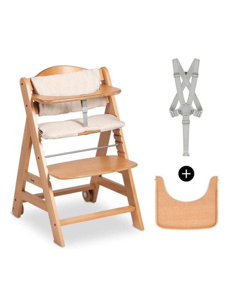 Chaise haute - Beta+ Natural Beige - Kiabi