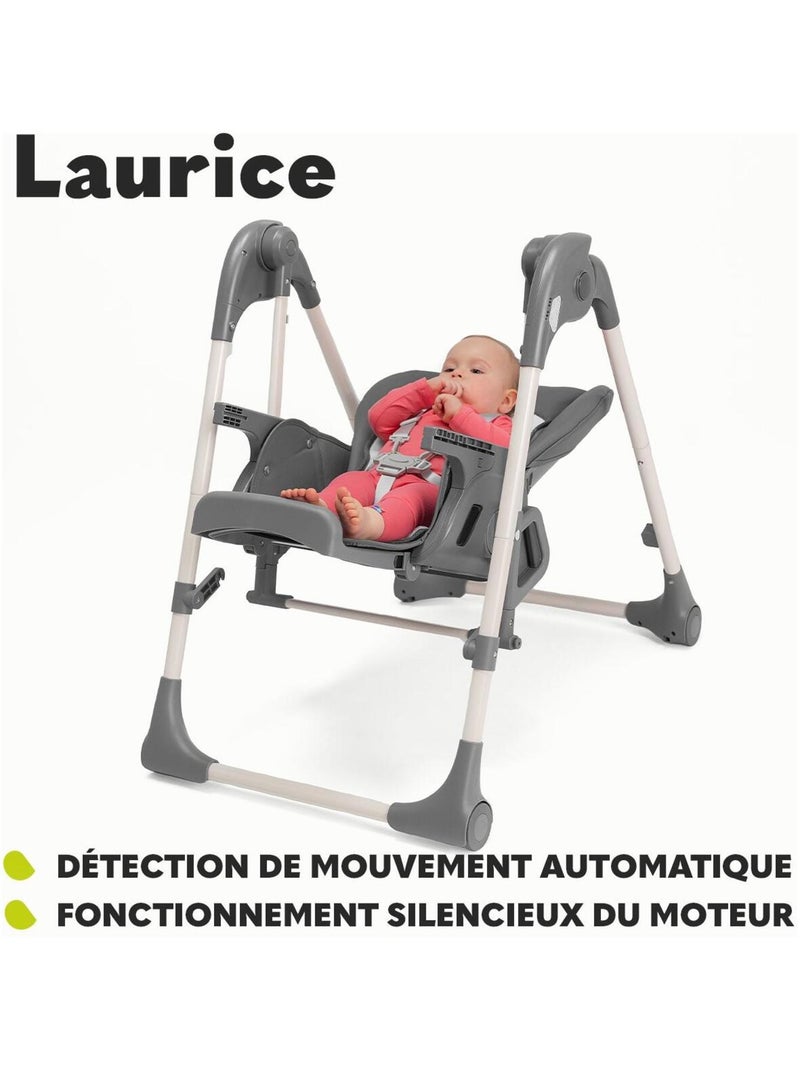 Chaise Haute - LIONELO Laurice - Transat - Evolutive - 6 à 36 mois - Avec fonction de balancelle Vert - Kiabi