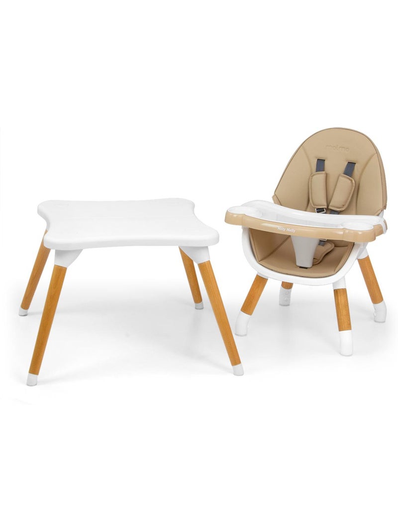 Chaise haute 2-en-1 'milly mally' malmo beige Beige - Kiabi