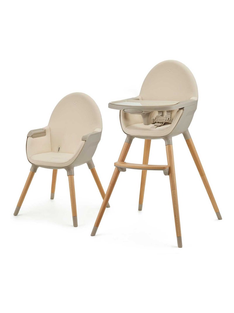 Chaise haute 2en1 fini 2 modèle pratique et confortable Beige - Kiabi