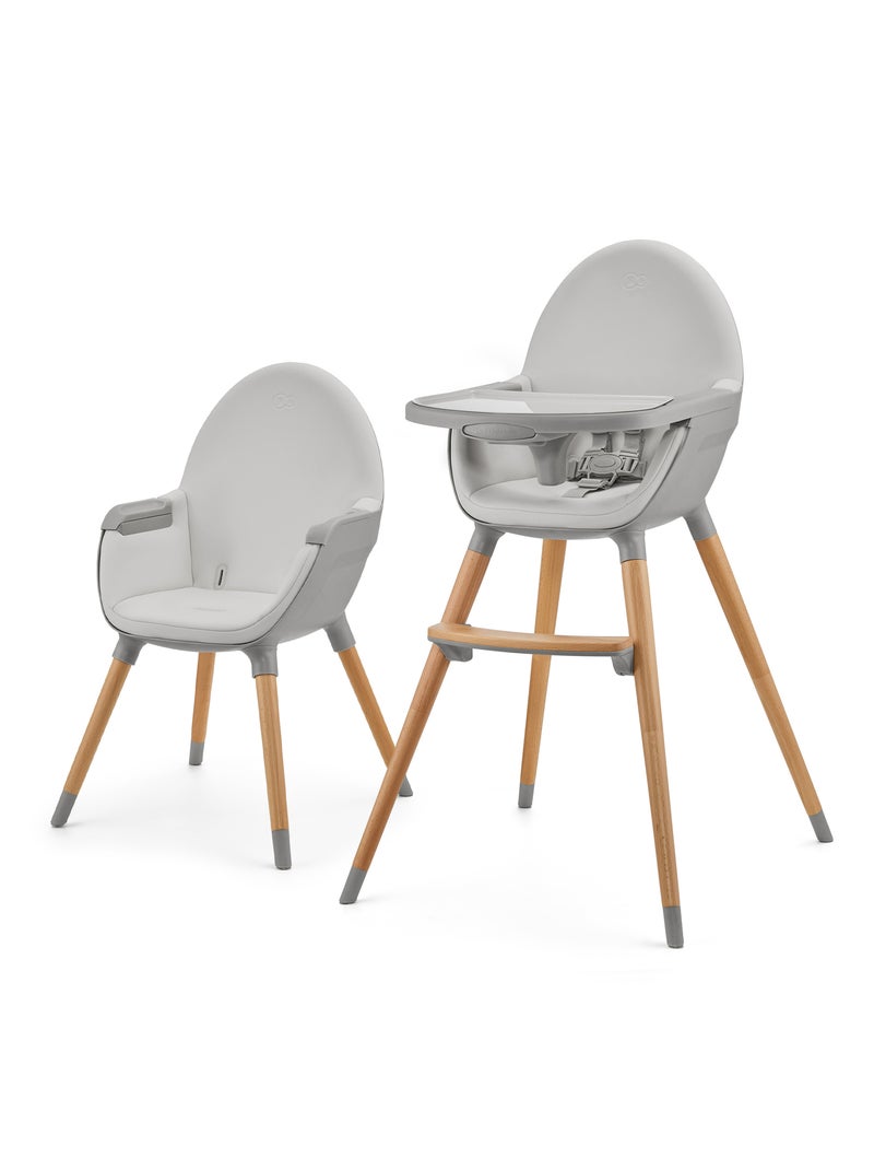 Chaise haute 2en1 fini 2 modèle pratique et confortable Gris - Kiabi