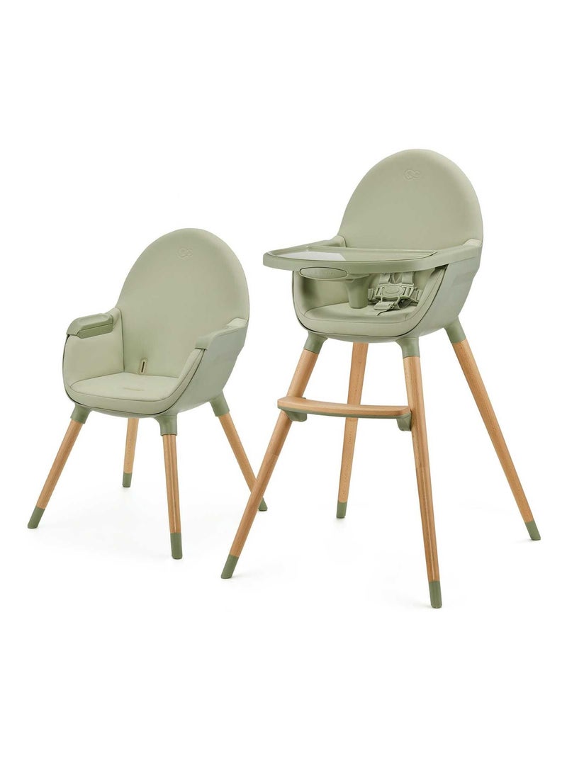 Chaise haute 2en1 fini 2 modèle pratique et confortable Vert - Kiabi