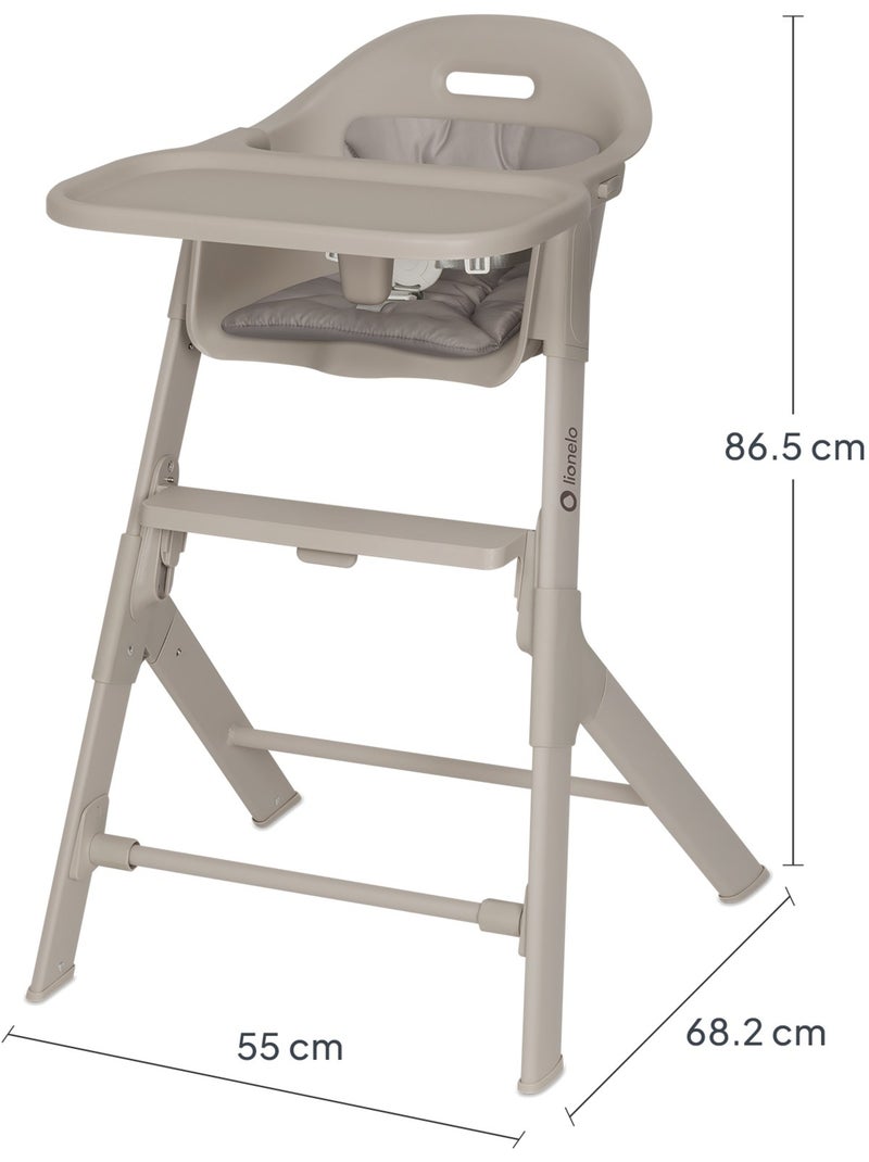 Chaise haute 2en1 LIONELO Beny - 6 à 36 mois - Évolutive Beige - Kiabi