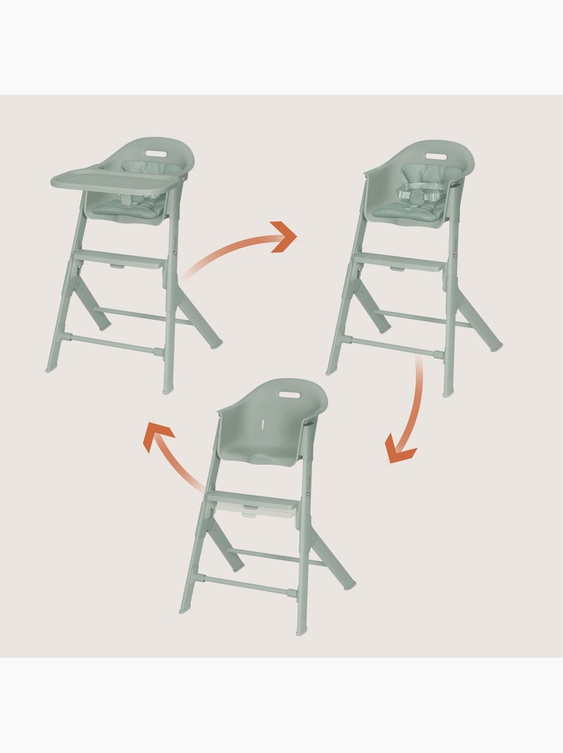 Chaise haute 2en1 LIONELO Beny - 6 à 36 mois - Évolutive Vert - Kiabi
