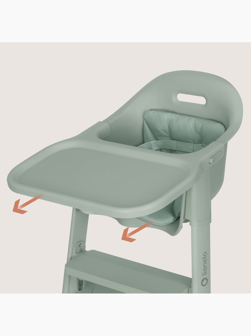 Chaise haute 2en1 LIONELO Beny - 6 à 36 mois - Évolutive Vert - Kiabi