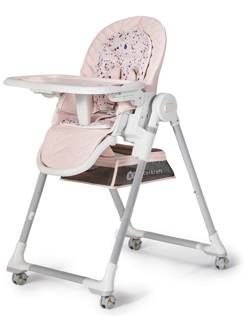 Chaise haute 2en1 transat siège réglable Rose - Kiabi