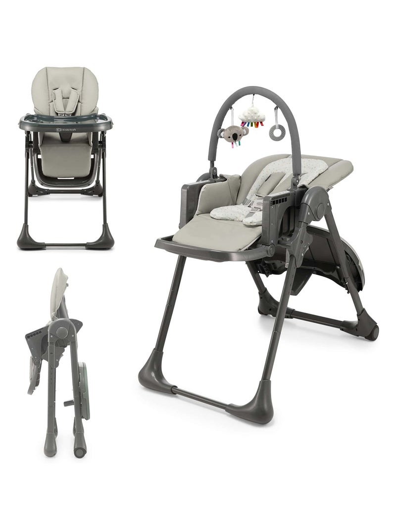 Chaise haute 2en1 tummie modèle pratique et confortable Gris - Kiabi
