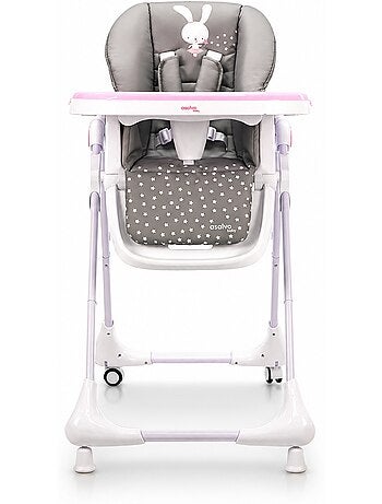 Chaise haute à roulettes Pink Bunny Asalvo