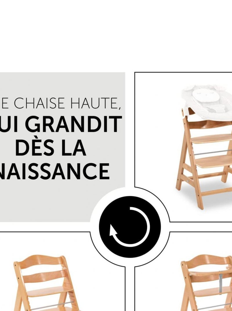 Chaise haute Alpha+B Beige - Kiabi