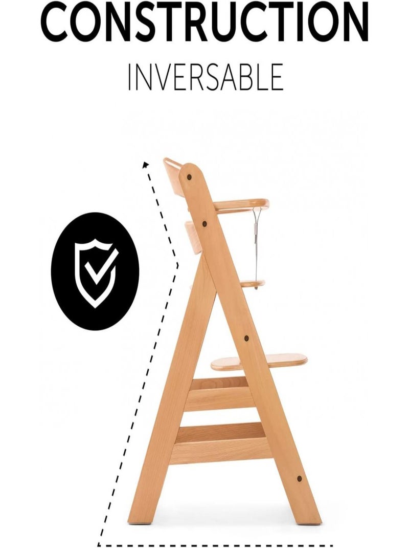 Chaise haute Alpha+B Beige - Kiabi