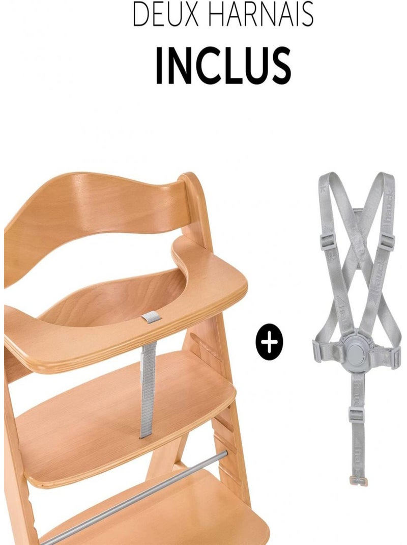Chaise haute Alpha+B Beige - Kiabi