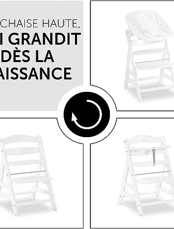 Chaise haute Alpha+B Blanc