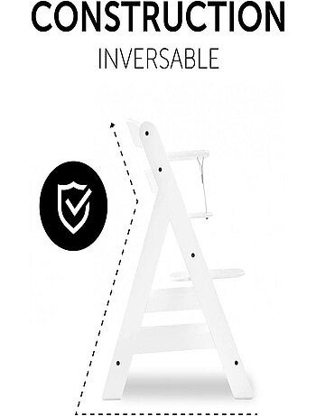 Chaise haute Alpha+B Blanc