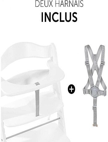 Chaise haute Alpha+B Blanc
